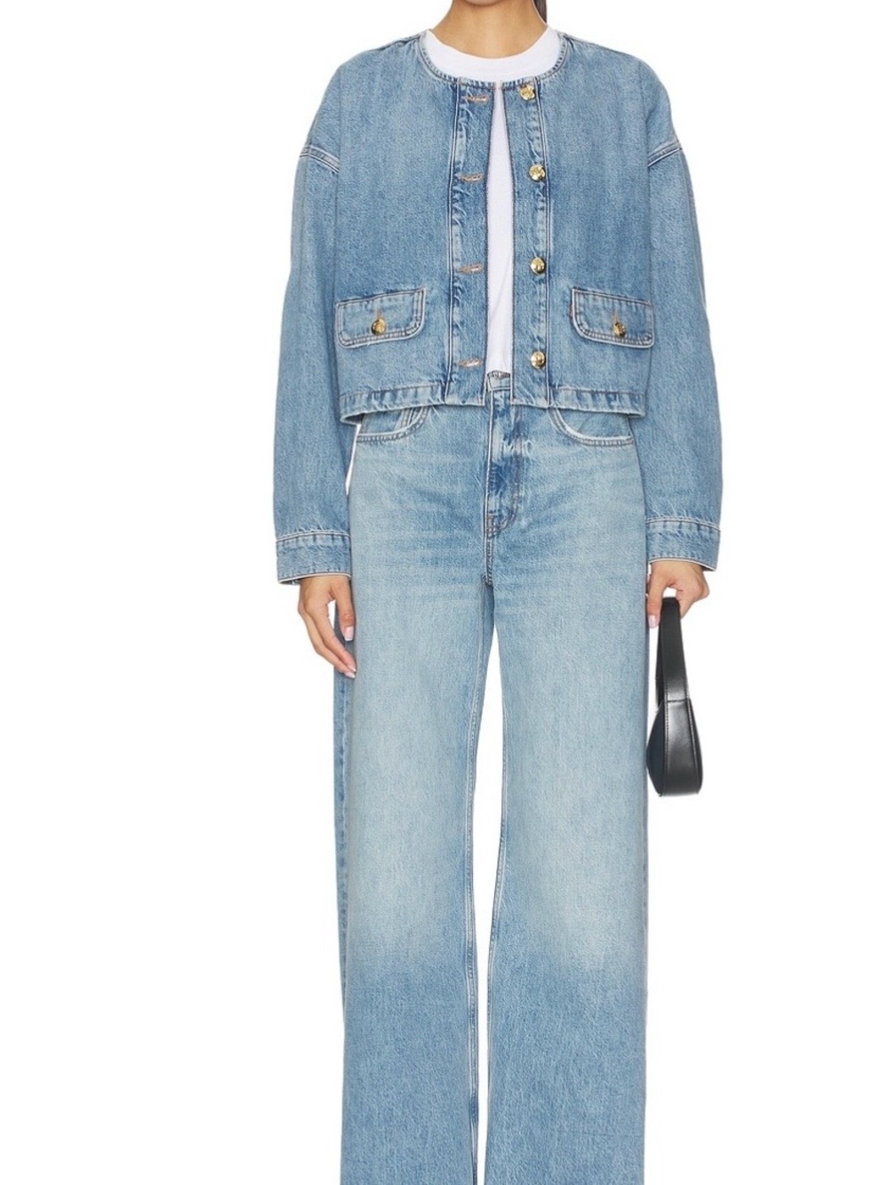 Anine Bing Light Blue Wide-Leg Denim Jeans Lewis jeans - Picture 2 of 4